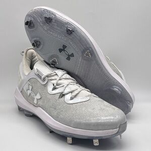 Under Armour Baseball Cleats Harper 8 Elite Gray White Men’s Size 16 New